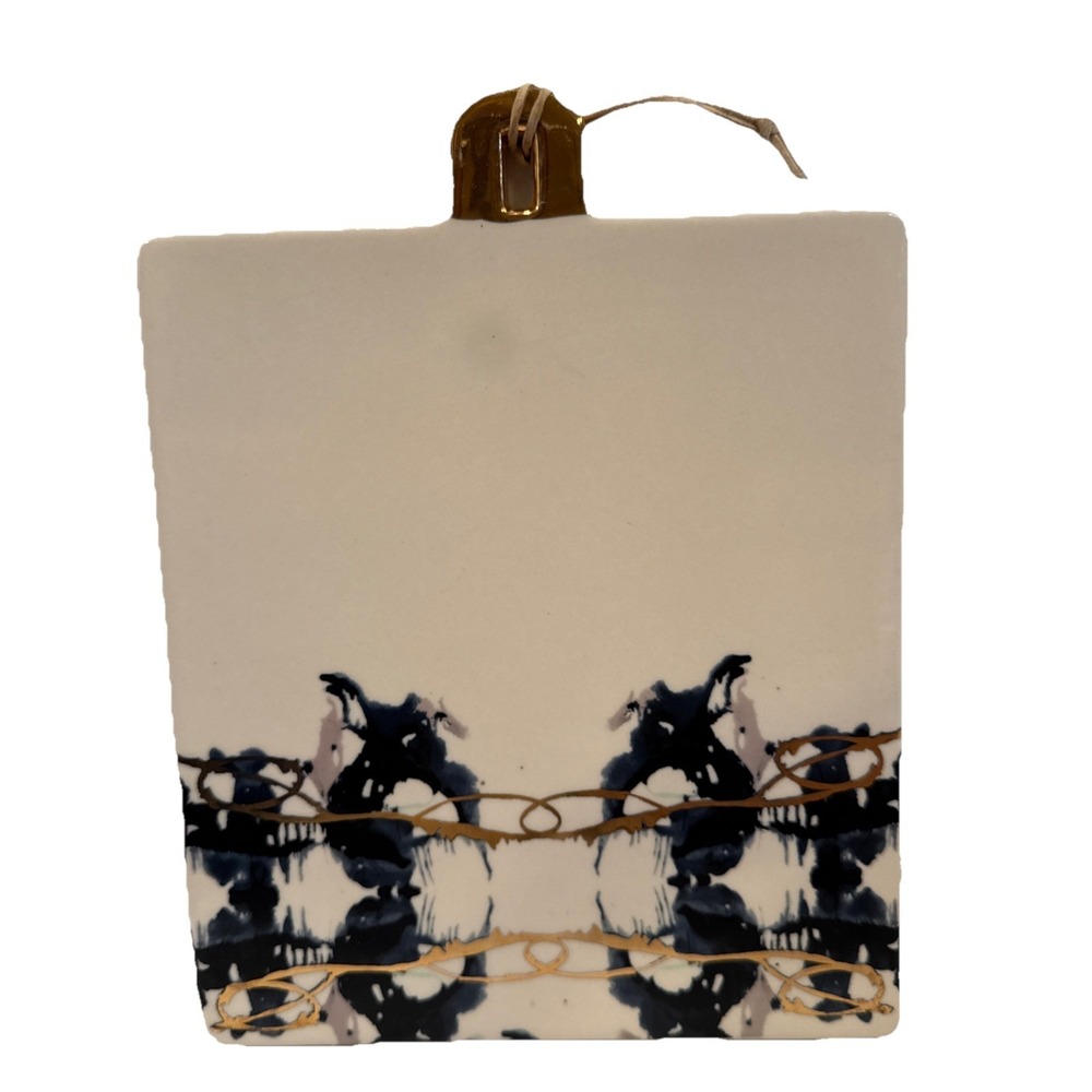Anthropologie‎ Abstract Stoneware CHEESE BOARD Arianne 9.5x8.5 CUTTING BOARD
